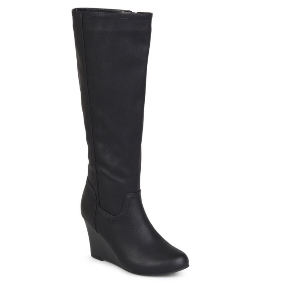 Journee Collection Black Boots (Size 8)